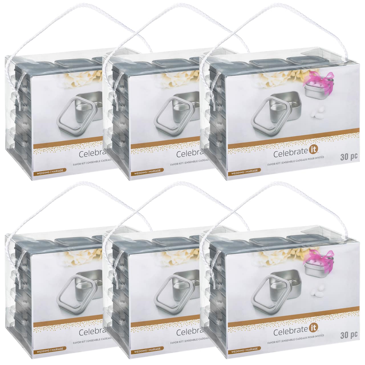 6 Packs: 30 ct. (180 total) Tin Favor Boxes by Celebrate It™ Occasions™